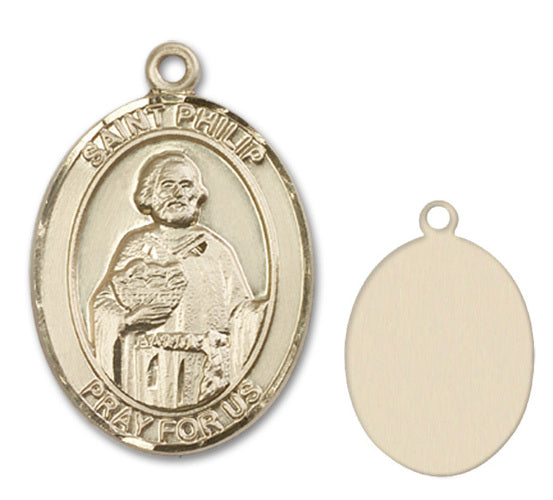 St. Philip the Apostle Custom Medal in Sterling Silver, 14kt Yellow ...