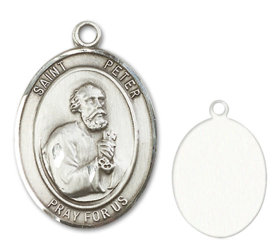 St. Peter the Apostle Custom Medal in Sterling Silver, 14kt Yellow G ...