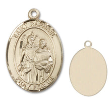 Load image into Gallery viewer, St. Raphael the Archangel Custom Medal - Yellow Gold