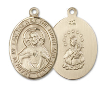 Load image into Gallery viewer, Scapular Custom Medal - Yellow Gold