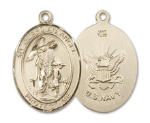 Load image into Gallery viewer, Guardian Angel / Navy Custom Medal - Yellow Gold