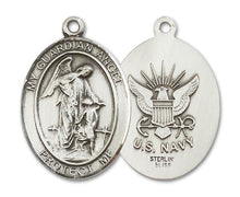 Load image into Gallery viewer, Guardian Angel / Navy Custom Medal - Sterling Silver