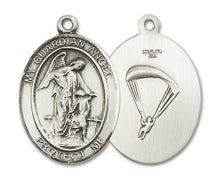 Load image into Gallery viewer, Guardian Angel / Paratrooper Custom Medal - Sterling Silver
