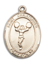 Load image into Gallery viewer, St. Christopher / Cheerleading Custom Medal - Yellow Gold