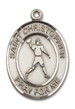 Load image into Gallery viewer, St. Christopher / Football Custom Medal - Sterling Silver