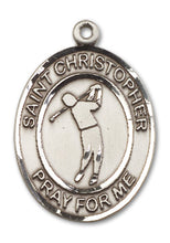 Load image into Gallery viewer, St. Christopher / Golf Custom Medal - Sterling Silver
