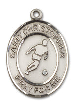 Load image into Gallery viewer, St. Christopher / Soccer Custom Medal - Sterling Silver