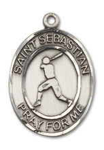 Load image into Gallery viewer, St. Sebastian / Baseball Custom Medal - Sterling Silver