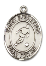 Load image into Gallery viewer, St. Sebastian / Soccer Custom Medal - Sterling Silver