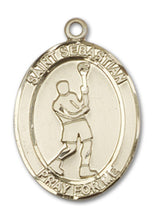 Load image into Gallery viewer, St. Sebastian / Lacrosse Custom Medal - Yellow Gold