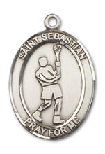 Load image into Gallery viewer, St. Sebastian / Lacrosse Custom Medal - Sterling Silver
