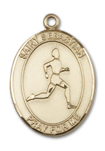Load image into Gallery viewer, St. Sebastian / Track & Field Custom Medal - Yellow Gold