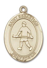 Load image into Gallery viewer, St. Sebastian / Field Hockey Custom Medal - Yellow Gold