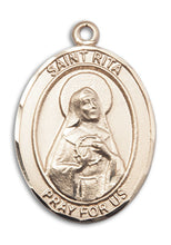 Load image into Gallery viewer, St. Rita of Cascia / Baseball Custom Medal - Yellow Gold