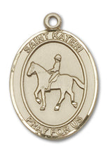Load image into Gallery viewer, St. Kateri Tekakwitha / Equestrian Custom Medal - Yellow Gold