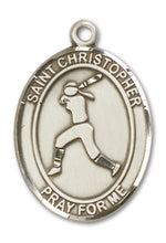 Load image into Gallery viewer, St. Sebastian / Softball Custom Medal - Sterling Silver