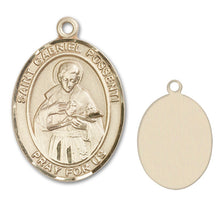 Load image into Gallery viewer, St. Gabriel Possenti Custom Medal - Yellow Gold