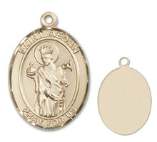 Load image into Gallery viewer, St. Aedan of Ferns Custom Medal - Yellow Gold