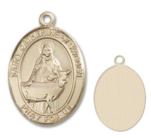 Load image into Gallery viewer, St. Catherine of Sweden Custom Medal - Yellow Gold
