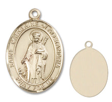 Load image into Gallery viewer, St. Catherine of Alexandria Custom Medal - Yellow Gold