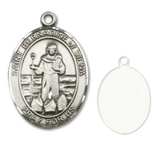 Load image into Gallery viewer, St. Bernardine of Sienna Custom Medal - Sterling Silver