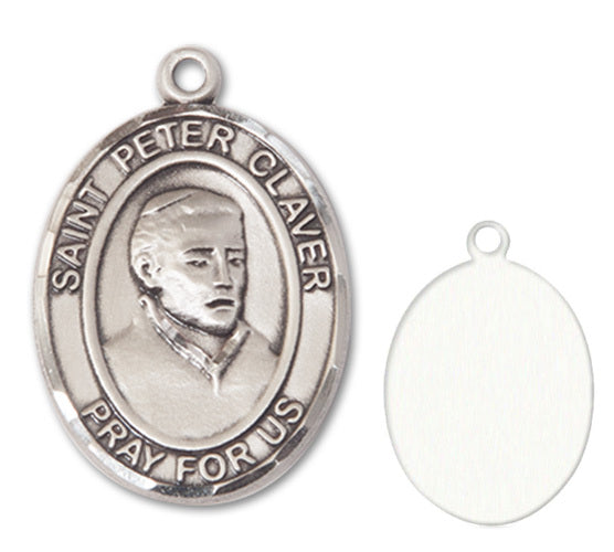 St. Peter Claver Custom Medal in Sterling Silver, 14kt Yellow Gold ...