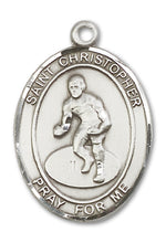 Load image into Gallery viewer, St. Christopher / Wrestling Custom Medal - Sterling Silver