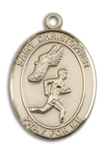 Load image into Gallery viewer, St. Christopher / Track & Field Custom Medal - Yellow Gold