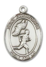 Load image into Gallery viewer, St. Christopher / Track & Field Custom Medal - Sterling Silver
