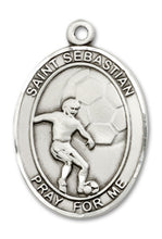 Load image into Gallery viewer, St. Sebastian / Soccer Custom Medal - Sterling Silver