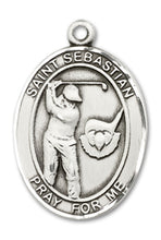 Load image into Gallery viewer, St. Sebastian / Golf Custom Medal - Sterling Silver
