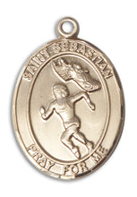 Load image into Gallery viewer, St. Sebastian / Track & Field Custom Medal - Yellow Gold