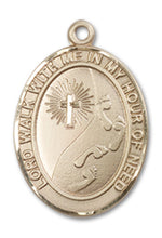 Load image into Gallery viewer, Footprints / Cross Custom Pendant - Yellow Gold