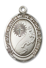 Load image into Gallery viewer, Footprints / Cross Custom Pendant - Sterling Silver