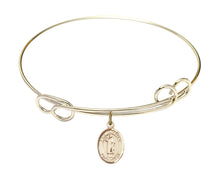 Load image into Gallery viewer, St. Stephen Martyr Custom Bangle - Gold Filled