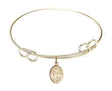 Load image into Gallery viewer, St. Leo the Great Custom Bangle - Gold Filled