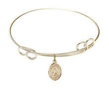 Load image into Gallery viewer, St. Agnes of Rome Custom Bangle - Gold Filled
