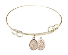 Load image into Gallery viewer, St. Sebastian / Lacrosse Custom Bangle - Gold Filled