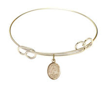 Load image into Gallery viewer, Infant of Prague Custom Bangle - Gold Filled