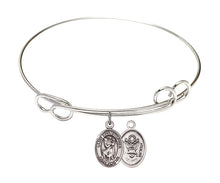 Load image into Gallery viewer, Our Lady of Perpetual Help Custom Bangle - Silver