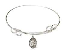 Load image into Gallery viewer, St. Hubert of Liege Custom Bangle - Silver