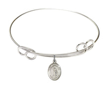 Load image into Gallery viewer, St. Joan of Arc Custom Bangle - Silver
