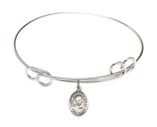 Load image into Gallery viewer, St. Maximilian Kolbe Custom Bangle - Silver