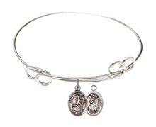 Load image into Gallery viewer, St. Christopher / Track & Field Custom Bangle - Silver