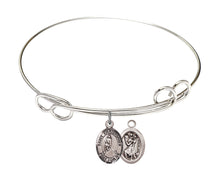 Load image into Gallery viewer, St. Christopher / Ice Hockey Custom Bangle - Silver