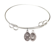 Load image into Gallery viewer, St. Christopher / Swimming Custom Bangle - Silver