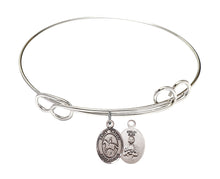 Load image into Gallery viewer, St. Kateri Tekakwitha / Equestrian Custom Bangle - Silver