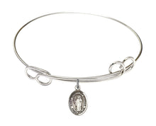 Load image into Gallery viewer, St. Joseph the Worker Custom Bangle - Silver