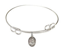 Load image into Gallery viewer, St. Lidwina of Schiedam Custom Bangle - Silver