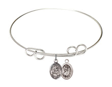 Load image into Gallery viewer, St. Christopher / Motorcycle Custom Bangle - Silver